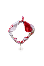 Load image into Gallery viewer, Scarf Necklace with Pave Evil Eye Charm