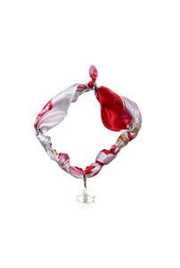 Scarf Necklace with Pave Evil Eye Charm