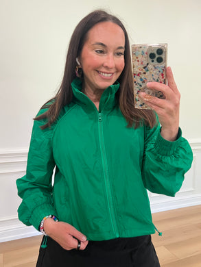 Karlie Solid Sport Jacket in Green