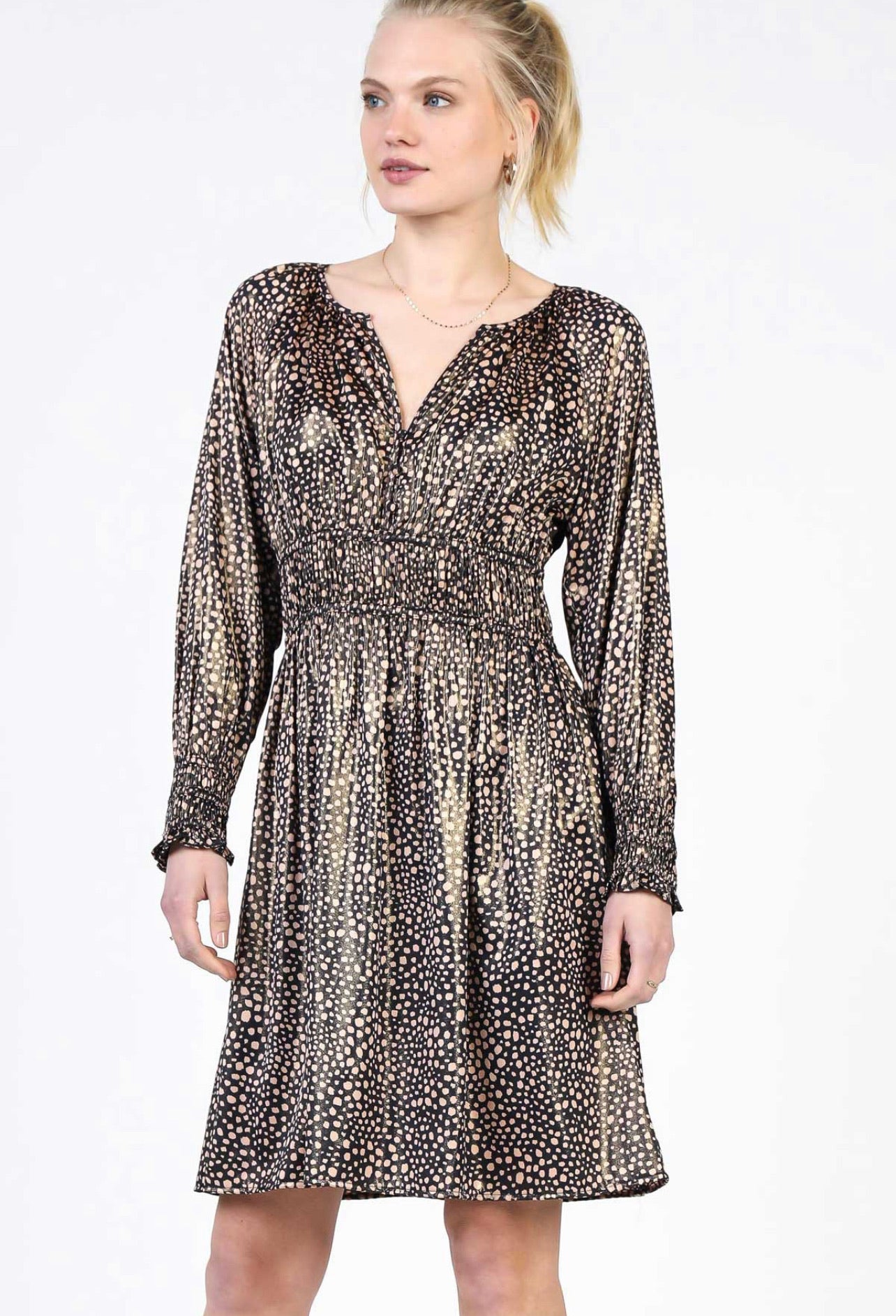 Black Leopard Current Air Dress  Lindsay Kate Designs