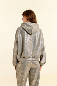 Molly Bracken- Metallic Leopard Hoodie