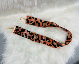 Orange Leopard Purse Strap