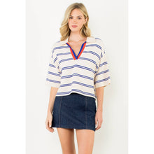 Load image into Gallery viewer, THML - Short Sleeve Striped Knit Top