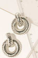 Load image into Gallery viewer, Anarchy Street - Textured Hoop Door Knocker Earrings