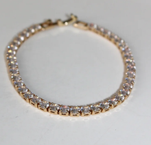 Load image into Gallery viewer, HoopLa Style - Tennis Bracelet. Premium PV plated stainless CZ. Latch Clasp