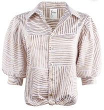 Load image into Gallery viewer, Finley Bomba Shirt Gold Block Stripe