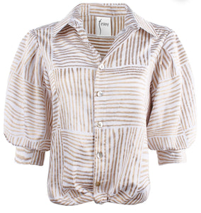 Finley Bomba Shirt Gold Block Stripe