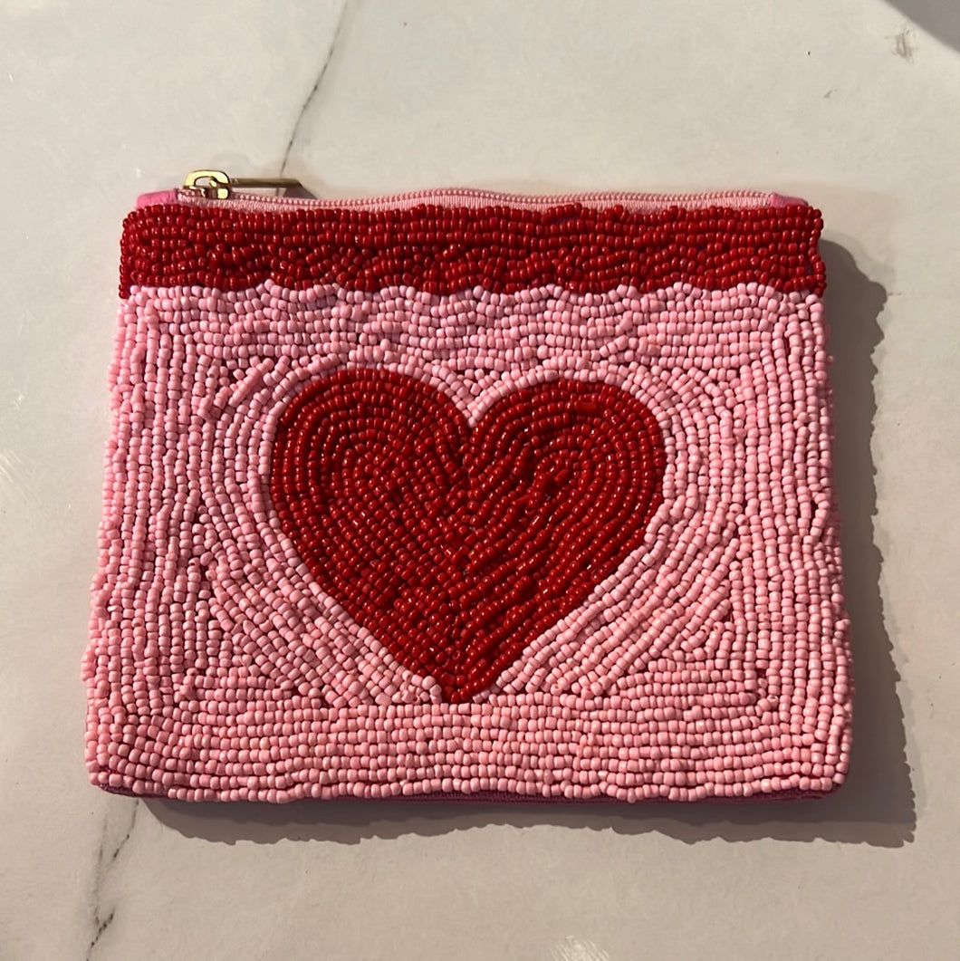 Pink Heart Pouch