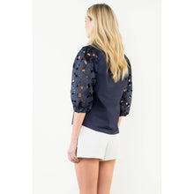 Load image into Gallery viewer, THML - Eyelet Detail Long Sleeve Top
