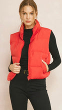 Load image into Gallery viewer, Red Puffer Vest