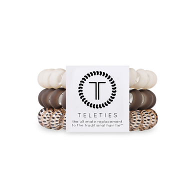 TELETIES - Spiral Hair Coils | Large | Toasted Hair Ties