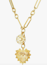 Load image into Gallery viewer, HoopLa Style - LOVE - HEART Celestial Lariat Necklace 14K CZ- Charm