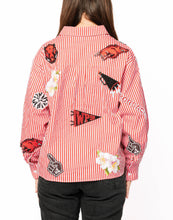Load image into Gallery viewer, QOS Queen of Sparkles Licensed Arkansas Mini Icon Stripped Button Down