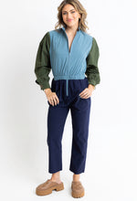 Load image into Gallery viewer, Karlie Color Block Zip Performance Jumpsuit