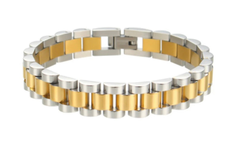 Watchband Bracelet Mixed Metal