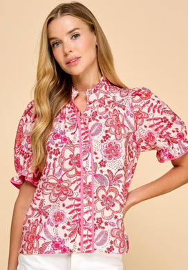 TCEC Pink Floral Top