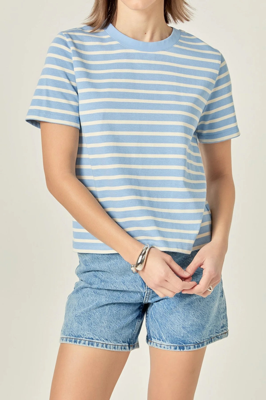 English Factory Blue Stripe T-Shirt