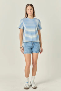 English Factory Blue Stripe T-Shirt