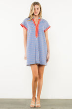 Load image into Gallery viewer, THML Contrast Trim Split Neck Dress