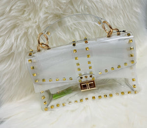 Clear Purse with Studded Accents
