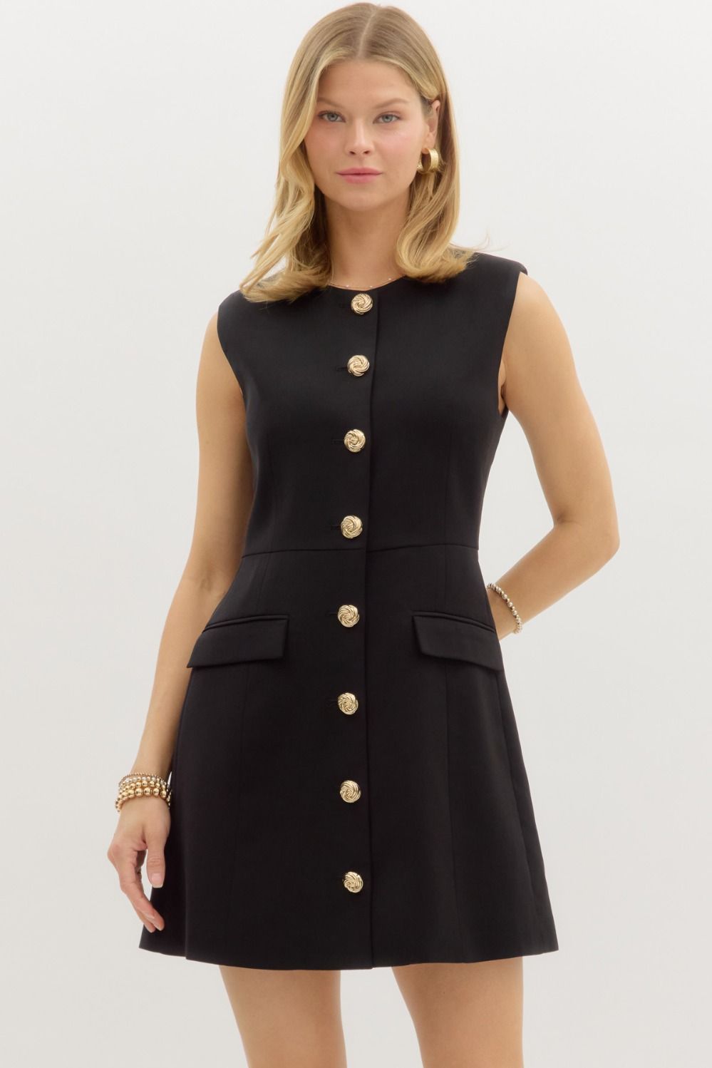 Entro Black Sleeveless Dress Lindsay Kate Designs Entro Black Sleeveless Dress Lindsay Kate Designs