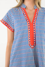 Load image into Gallery viewer, THML Contrast Trim Split Neck Dress