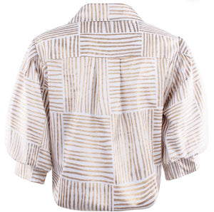 Finley Bomba Shirt Gold Block Stripe