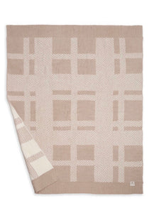 Stripe Herringbone Blanket in Beige