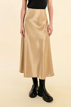 Load image into Gallery viewer, Molly Bracken- Gold Satin Skirt