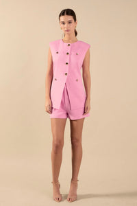 Endless Rose Chrishell Gold Pointed Long Vest
