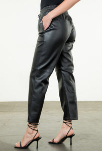 THML Leather Jogger Pants