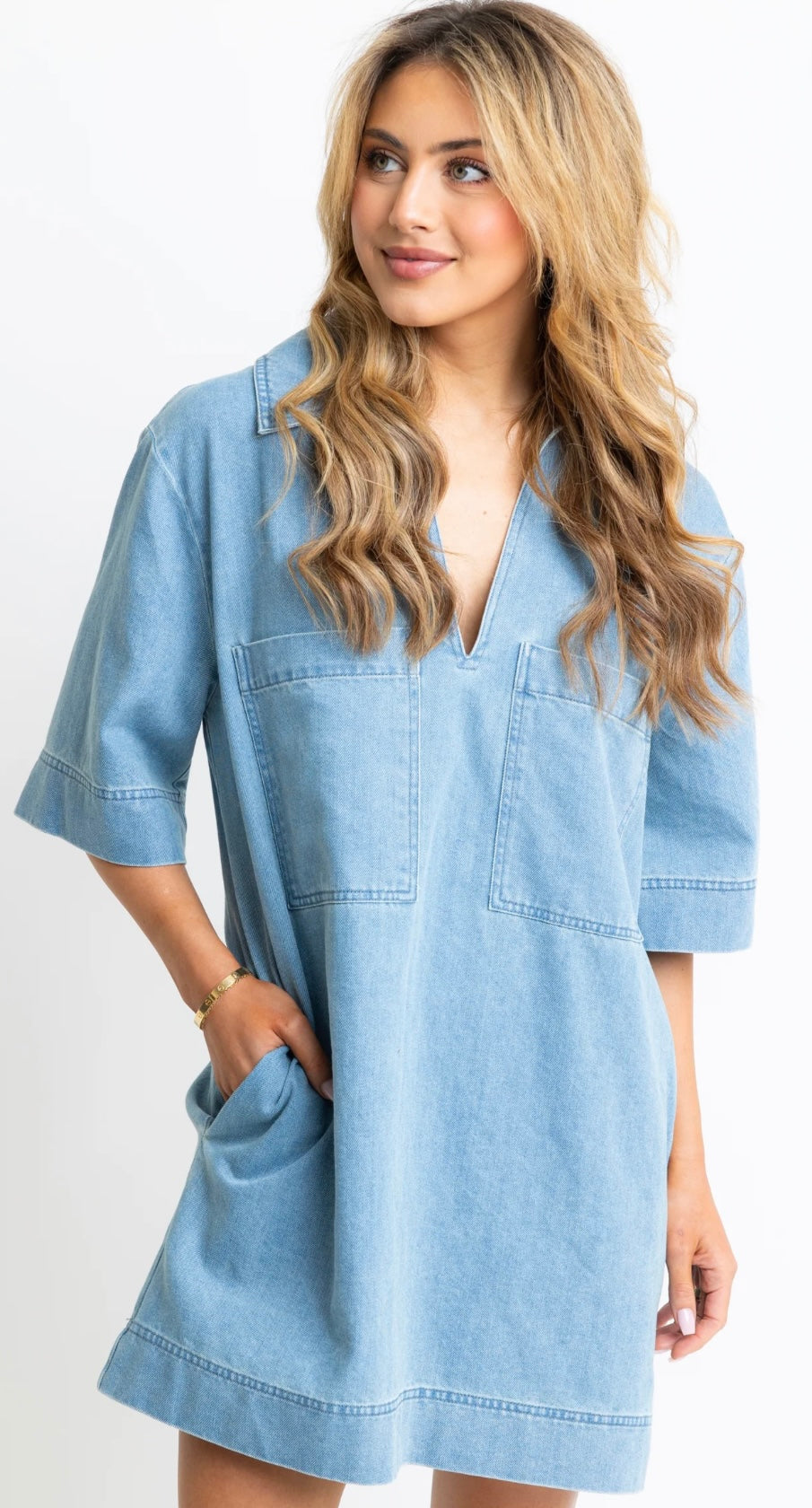 Karlie Denim Dress Lindsay Kate Designs Karlie Denim Dress Lindsay Kate Designs