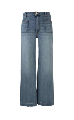 KUT Med High Rise with Front Patch Pockets Wide Hem