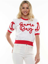 Load image into Gallery viewer, Red/White Gameday Knit Sweater