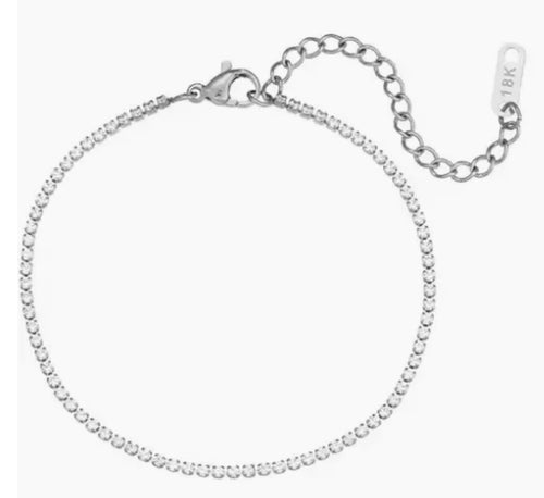 Hoopla Style Silver Tennis Bracelet