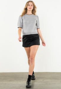 THML- Short Sleeve Knit Top