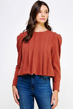Load image into Gallery viewer, Strut &amp; Bolt Pleated Long Sleeve Knit Top