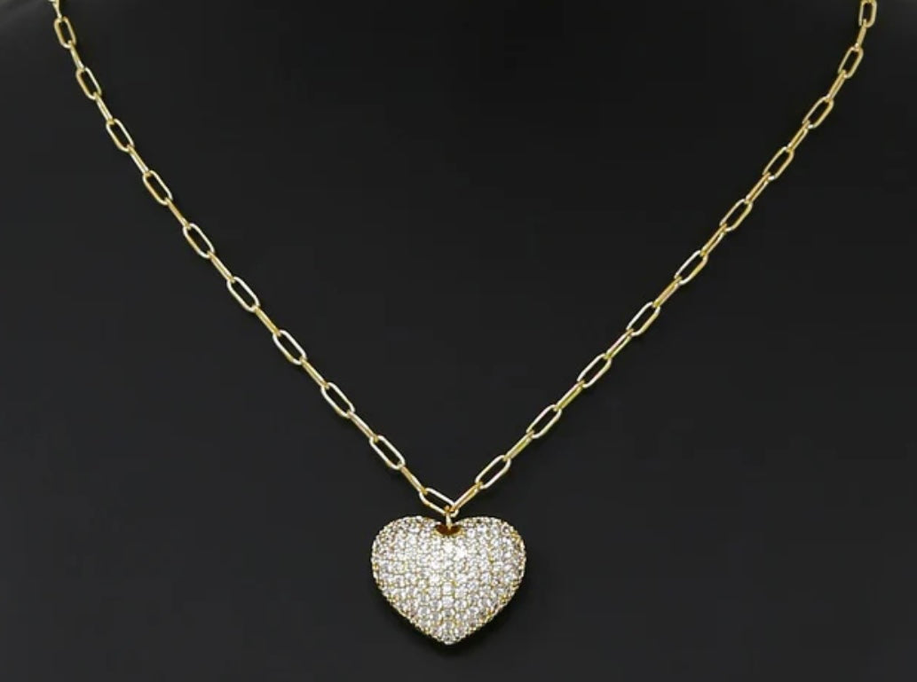 Puff Heart Necklace