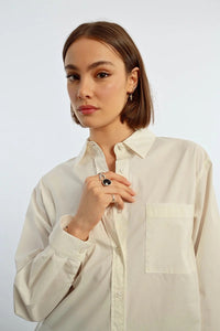 Molly Bracken- White Button Down Shirt