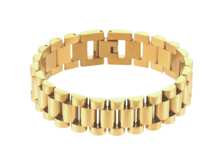 Large Watchband Gold