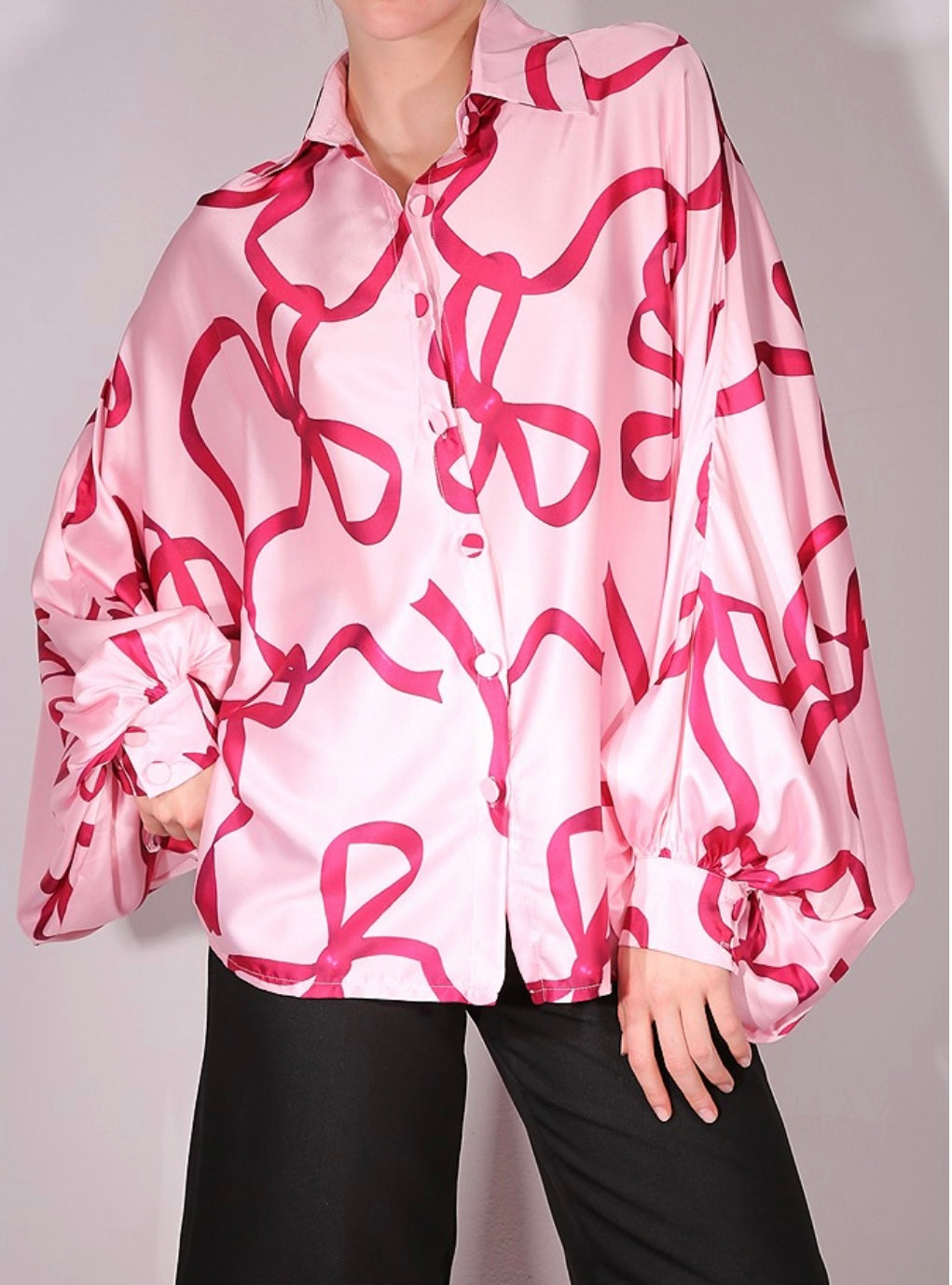 Beulah Style -  Bow Print Blouse