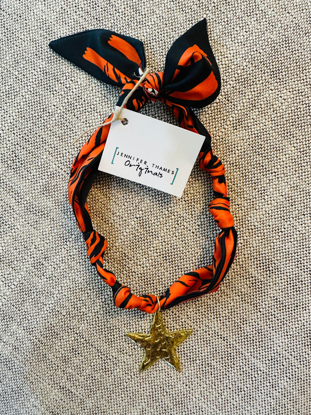 Jennifer Thames Originals Scarf Necklace with Charm