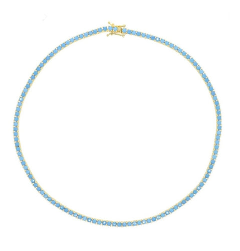 Turquoise Tennis Necklace