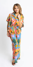 Load image into Gallery viewer, Karlie Tropical Island Fruit Smock Waist Pant