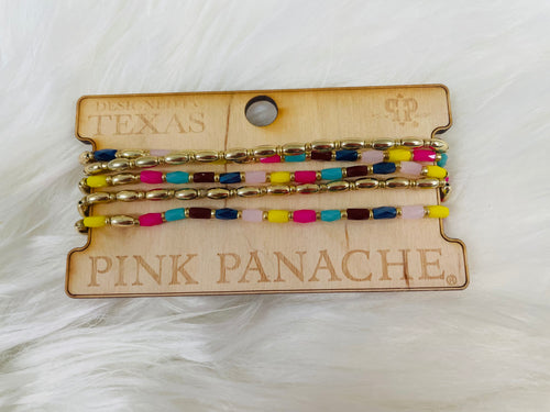 Pink Panache Multicolored Stack Bracelets