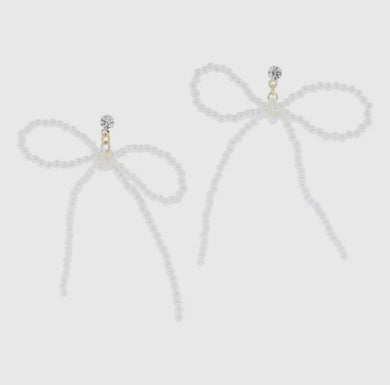 Pearl Bow Earrings