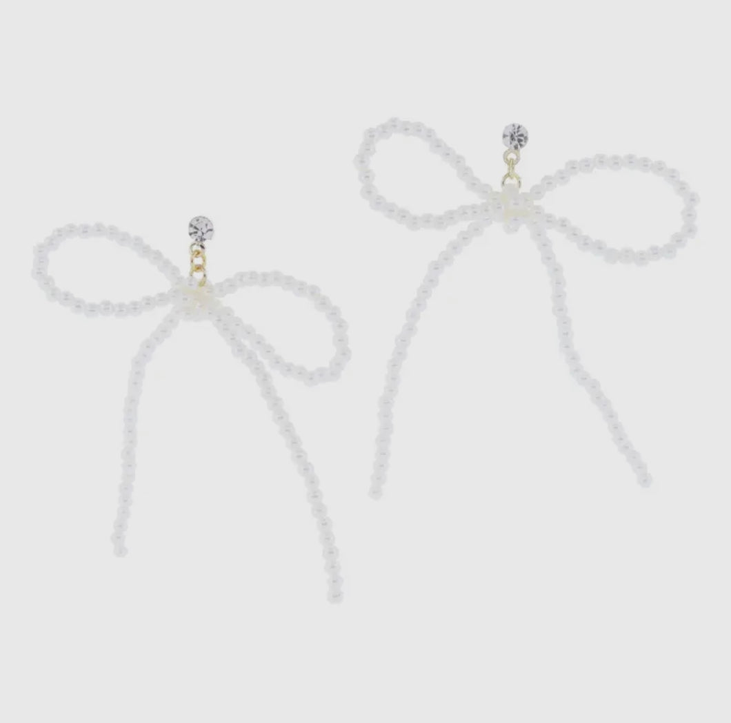 Pearl Bow Earrings