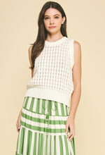 Load image into Gallery viewer, Pinch Solid Eyelet Sleeveless Sweater