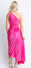 Load image into Gallery viewer, Karlie Satin One Shoulder Maxi Dress