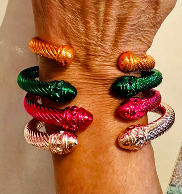 Cable Cuff Bracelet in Fun Colors
